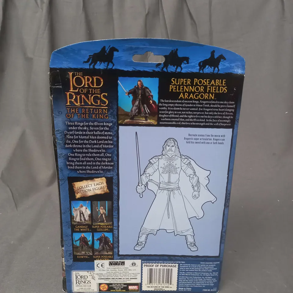 THE LORD OF THE RINGS - THE RETURN OF THE KING - SUPER POSEABLE PELENNOR FIELDS ARAGON