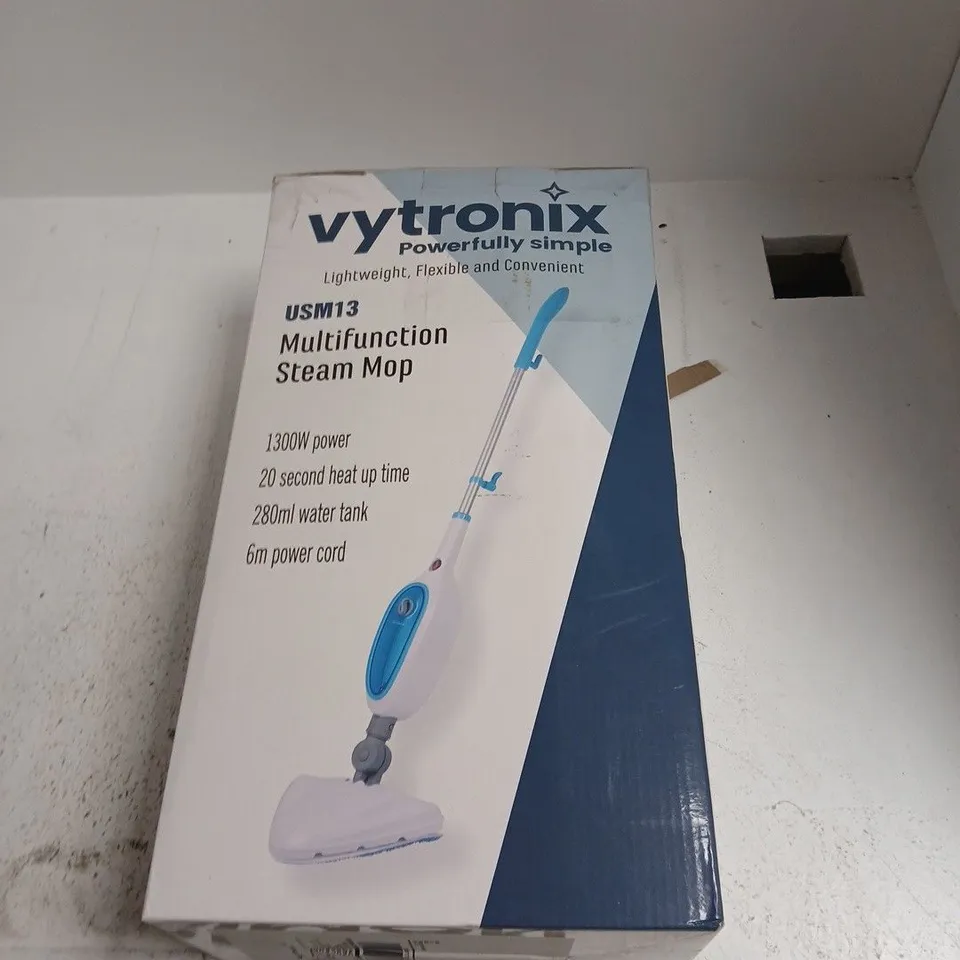 VYTRONIX USM13 MULTIFUNCTION STEAM MOP – 1300W, 280ML TANK, BOXED