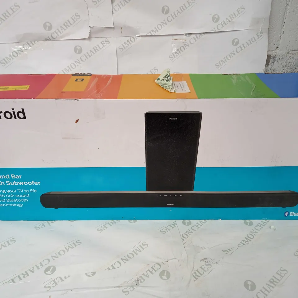 POLAROID SOUND BAR WITH SUBWOOFER  RRP £76.66