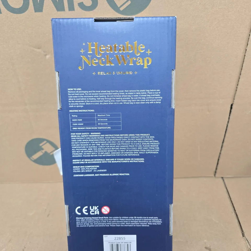 HEATABLE NECK WRAP IN BOX