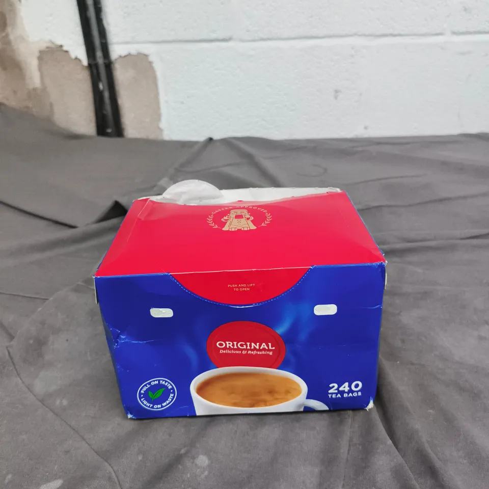 TETLEY ORIGINAL TEA BAGS – 240 TEA BAGS (BOXED)