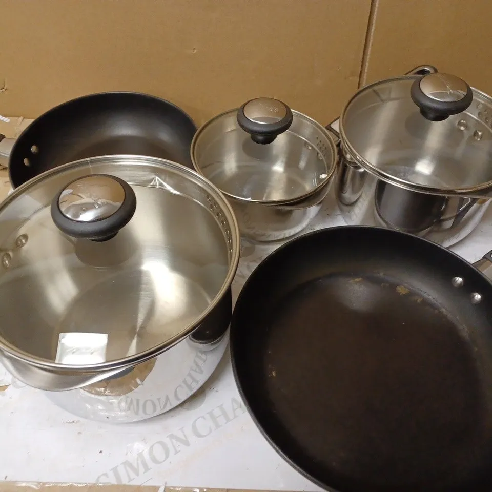 PRESTIGE STAINLESS STEEL COOKWARE SET