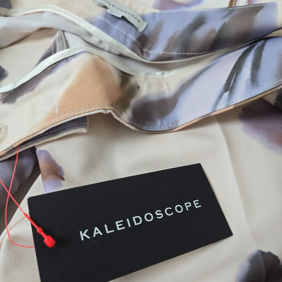 KALEIDOSCOPE LEAF PRINT WIDE LEG TROUSERS - SIZE UK 14