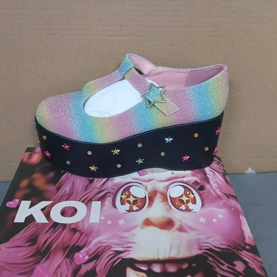 KOI SHINO RAINBOW PLATFORM MARY JANES – MULTI, UK 7