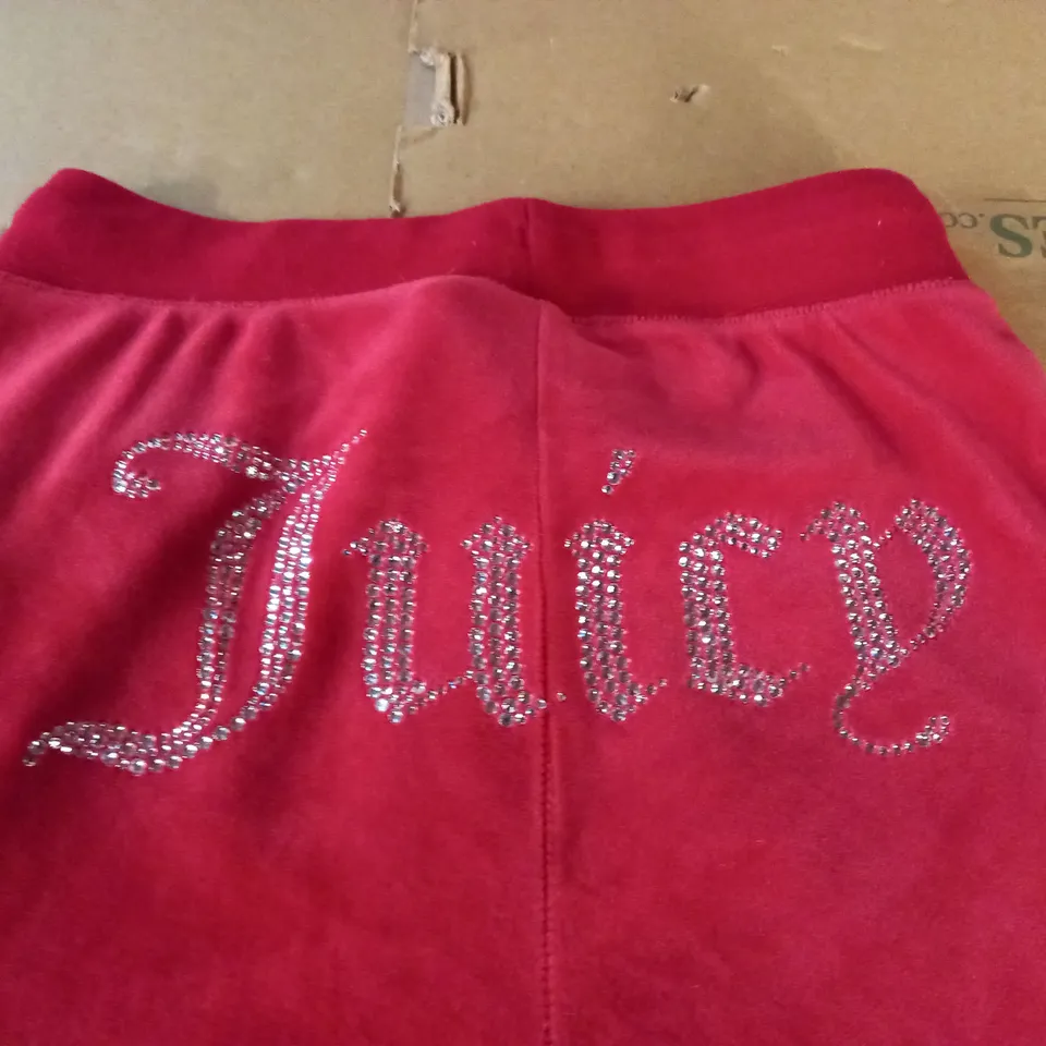 JUICY COUTURE RED JOGGERS - XXS