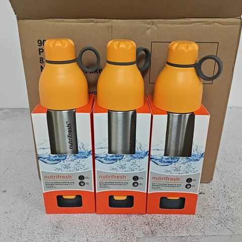 LOT OF 6 NUTRIFRESH 2IN1 INSULATED BOTTLES AND MUGS