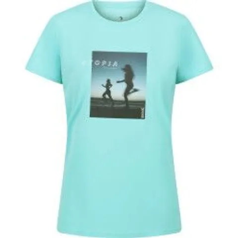 REGATTA W FINGAL VII CYBERSAPCE MARL HIKING T-SHIRT AMAZONITE SIZE 14