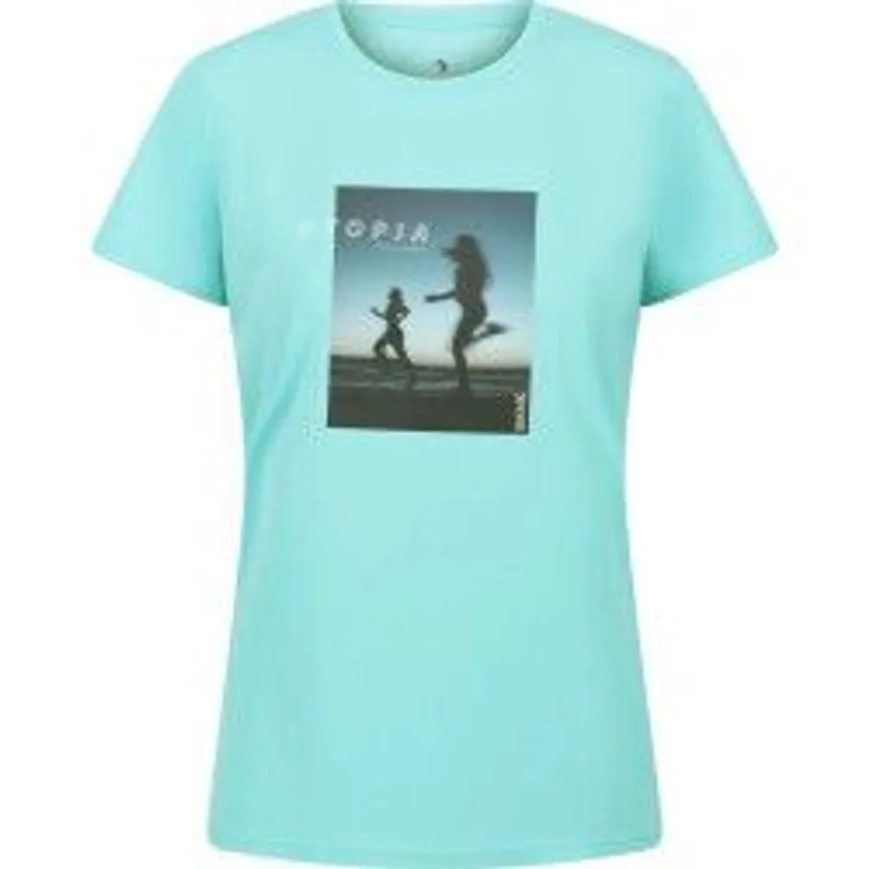 REGATTA W FINGAL VII CYBERSAPCE MARL HIKING T-SHIRT AMAZONITE SIZE 14