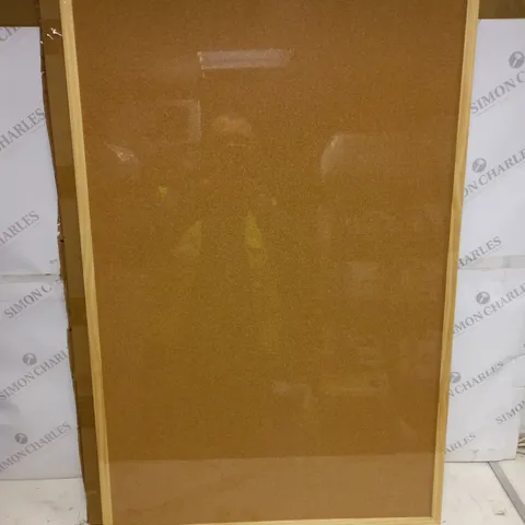 WOODEN FRAMED CORK BOARD - 90X60CM