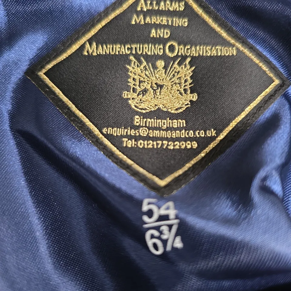 ALLARMS MARKETING AND MANUFACTURING ORGANISATION BLUE WOOL BERET (SIZE 54 6 3/4)