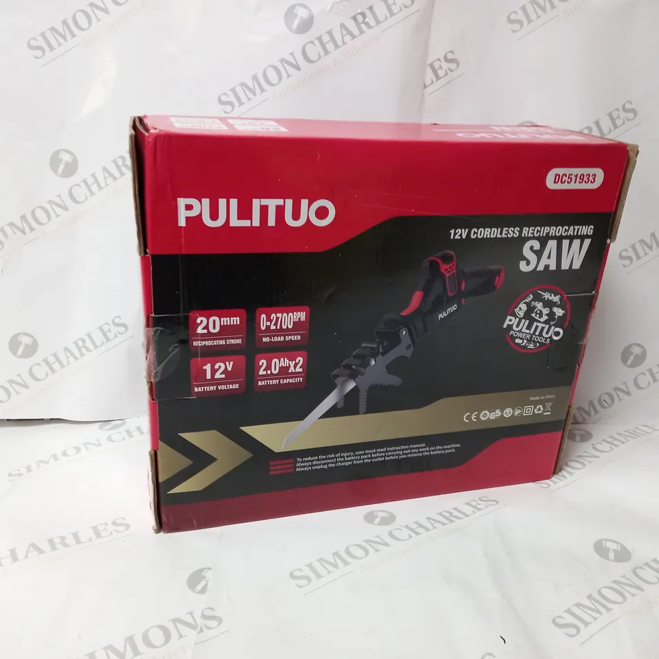 BOXED PULITUO 12 VOLT CORDLESS RECIPROCATING SAW 