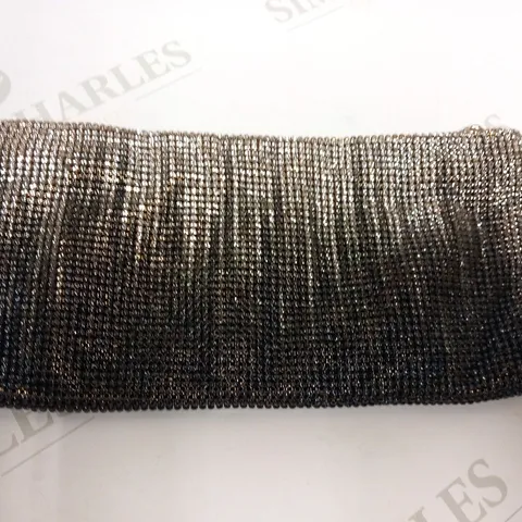CHRISTIAN LOUBOUTIN SILVER OMBRE CRYSTAL CLUTCH BAG