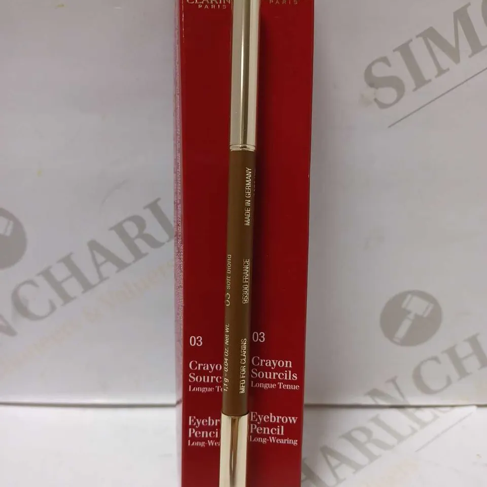 LOT OF 3 CLARINS EYEBROW PENCILS - #03 SOFT BLONDE