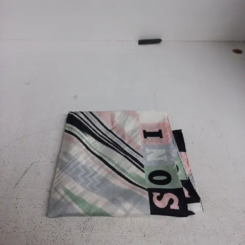 MISSONI SCARF – PASTEL STRIPED WOVEN FABRIC, LABELLED
