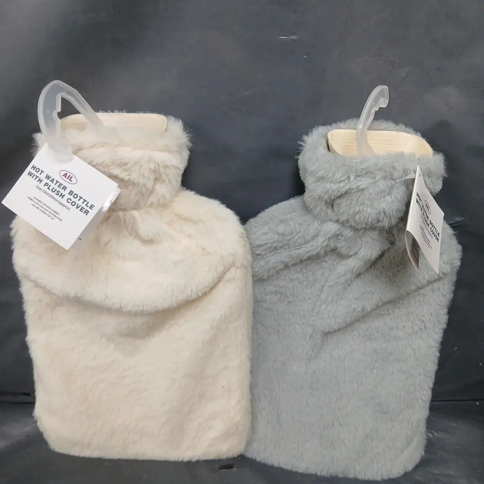 APPROXIMATELY 10 AIL HOT WATER BOTTLES WITH PLUSH COVERS 