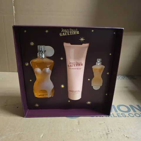 JEAN PAUL GAULTIER EAU DE TOILETTE 50ML, EAU DE TOILETTE 6ML PURSE SPRAY AND PERFUMED BODY LOTION 75ML GIFT SET
