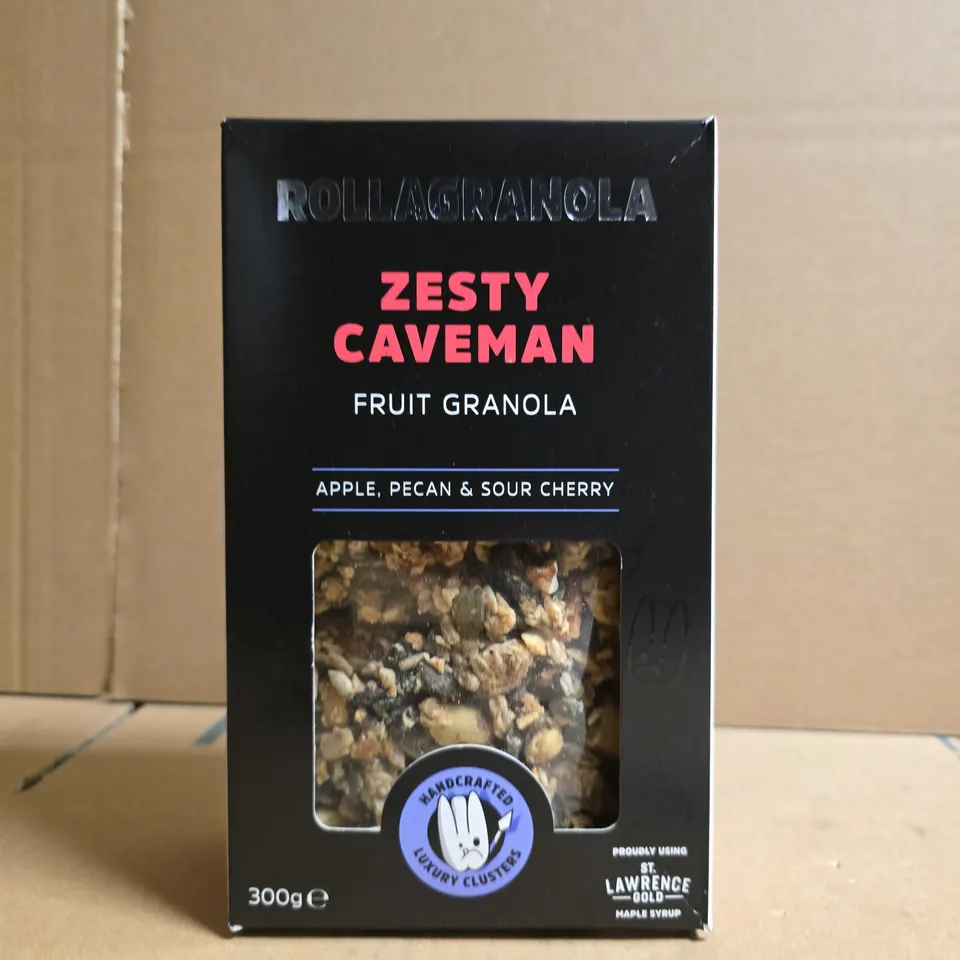 APPROX 5 BOXES OF ZESTY CAVEMAN FRUIT GRANOLA 
