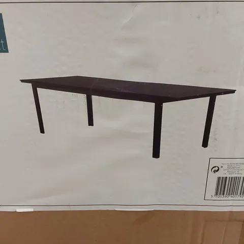 BOXED OUTFIT OUTDOOR DINING TABLE - BLACK (1 BOX)