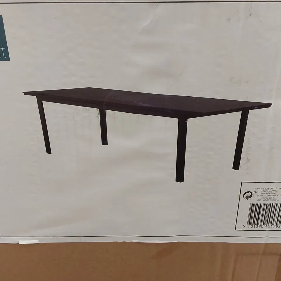 BOXED OUTFIT OUTDOOR DINING TABLE - BLACK (1 BOX)