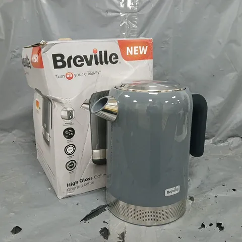 BREVILLE HIGH GLOSS COLLECTION JUG KETTLE IN GREY