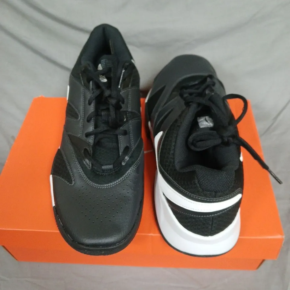 BOXED NIKE COURT LITE 4 TRAINERS – BLACK/WHITE, UK 11.5 (EU 47)