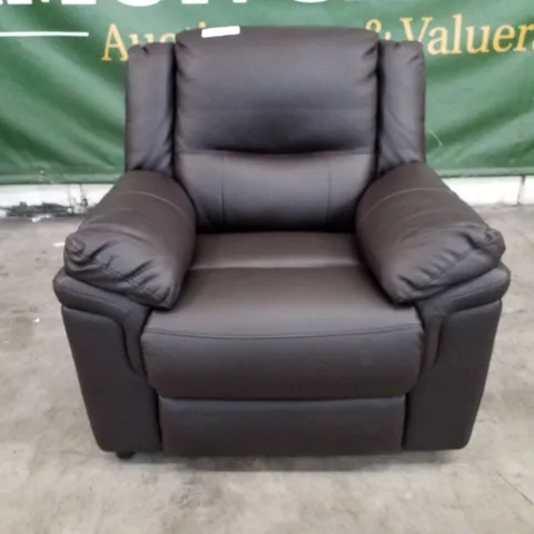 QUALITY DESIGNER DANIELLE ARMCHAIR - BLACK LEATHER