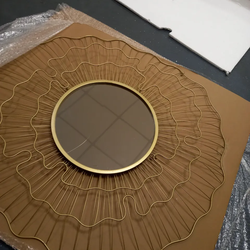 K BY KELLY HOPPEN RIPPLE WAVED MIRROR - COLLECTION ONLY