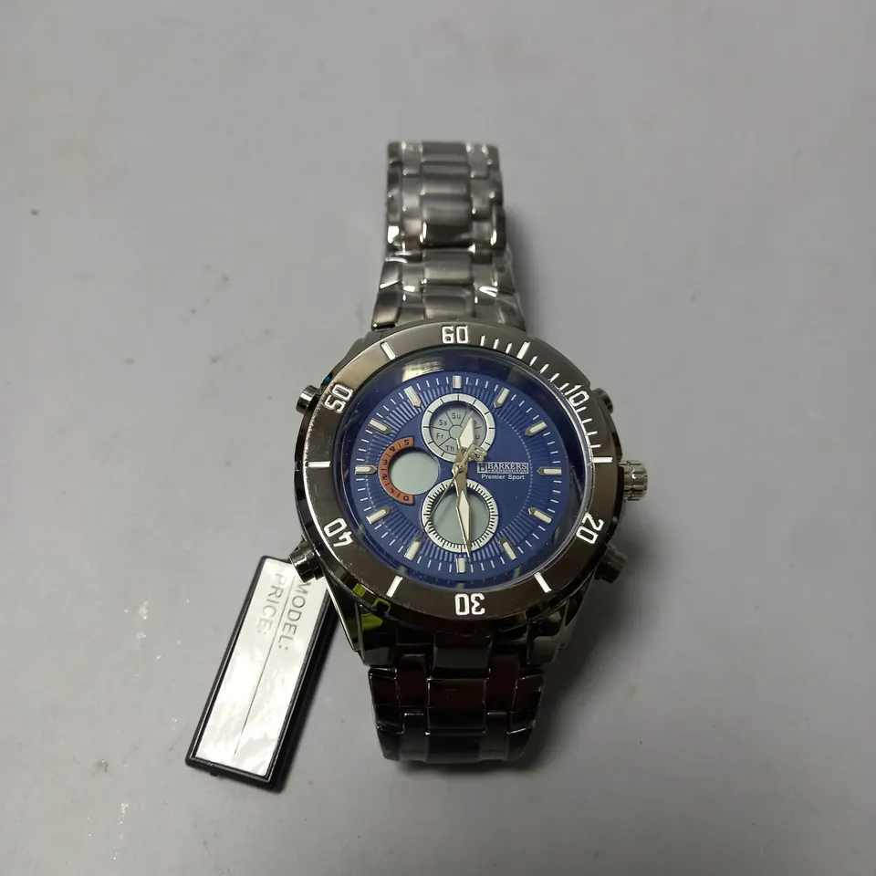 BOXED BAKERS OF KENSINGTON PREMIER SPORT BLUE WATCH 