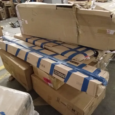 PALLET OF ASSORTED INCOMPLETE FURNITURE PARTS AND PIECES