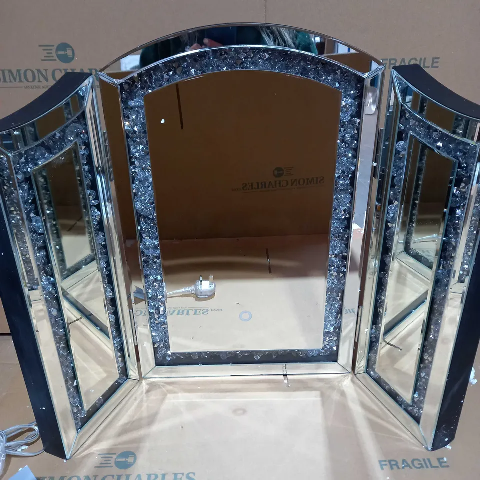 JULIEN MACDONALD CRYSTAL DRESSING TABLE MIRROR - COLLECTION ONLY
