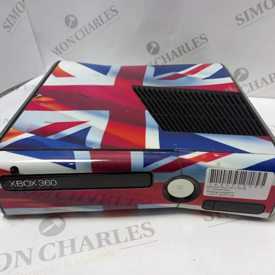 MICROSOFT XBOX 360 S IN UNION JACK DESIGN