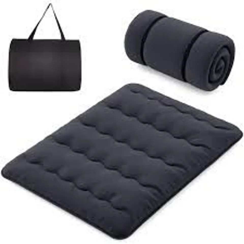 BOXED COSTWAY KING SIZE BLACK JAPANESE FUTON FLOOR MATTRESS WITH BAG