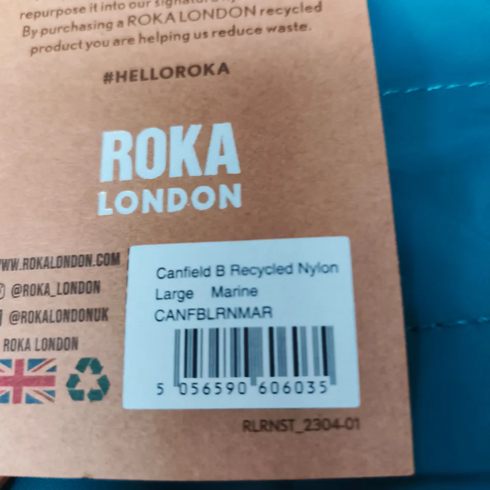 ROKA LONDON CANFIELD B RECYCLED NYLON BACKPACK – LARGE MARINE
