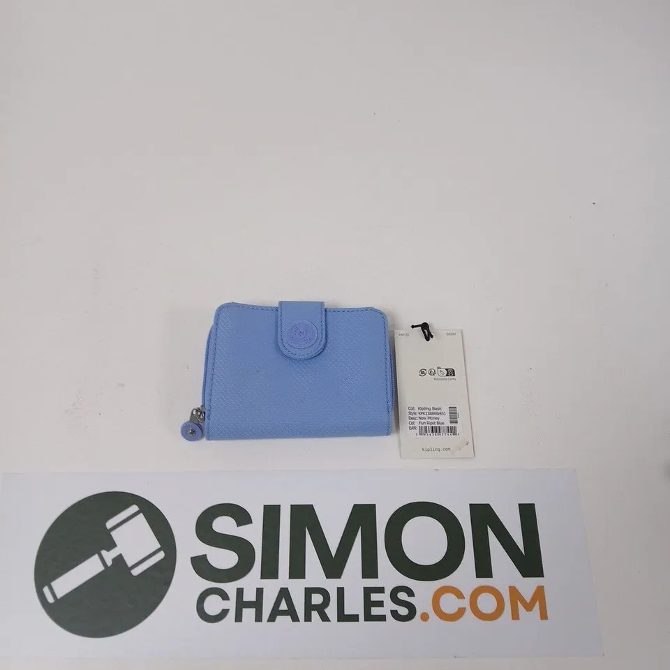 KIPLING PREMIUM NEW MONEY PURSE - RIPSTOP BLUE 
