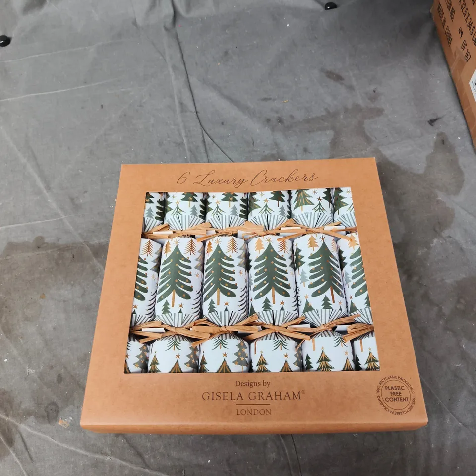 6X GISELA GRAHAM LUXURY CHRISTMAS CRACKERS 