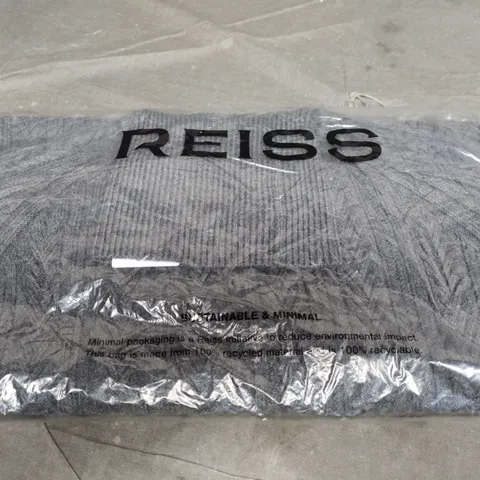 REISS DARTFORD-LS ROLL NECK JUMPER – MID GREY MELANGE, UK L