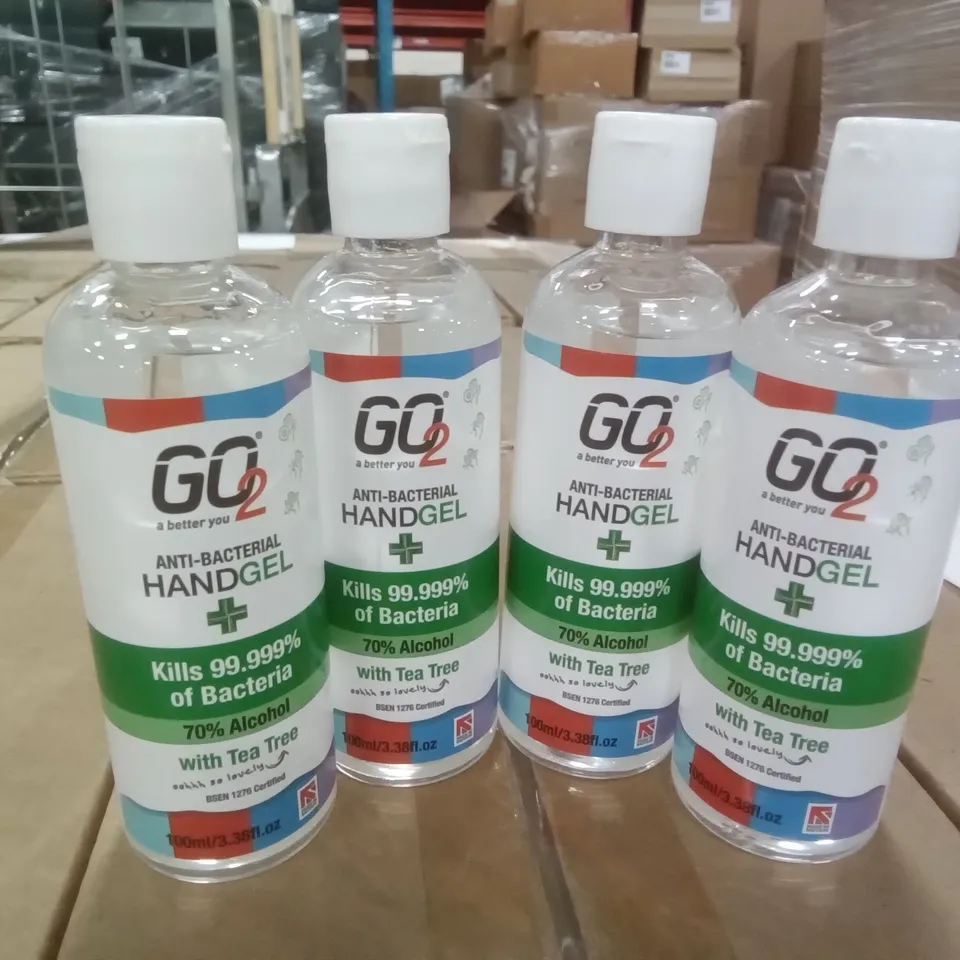PALLET OF APPROXIMATELY 203 BOXES OF 24 GO 2 ANTIBACTERIAL HAND GEL 100ML