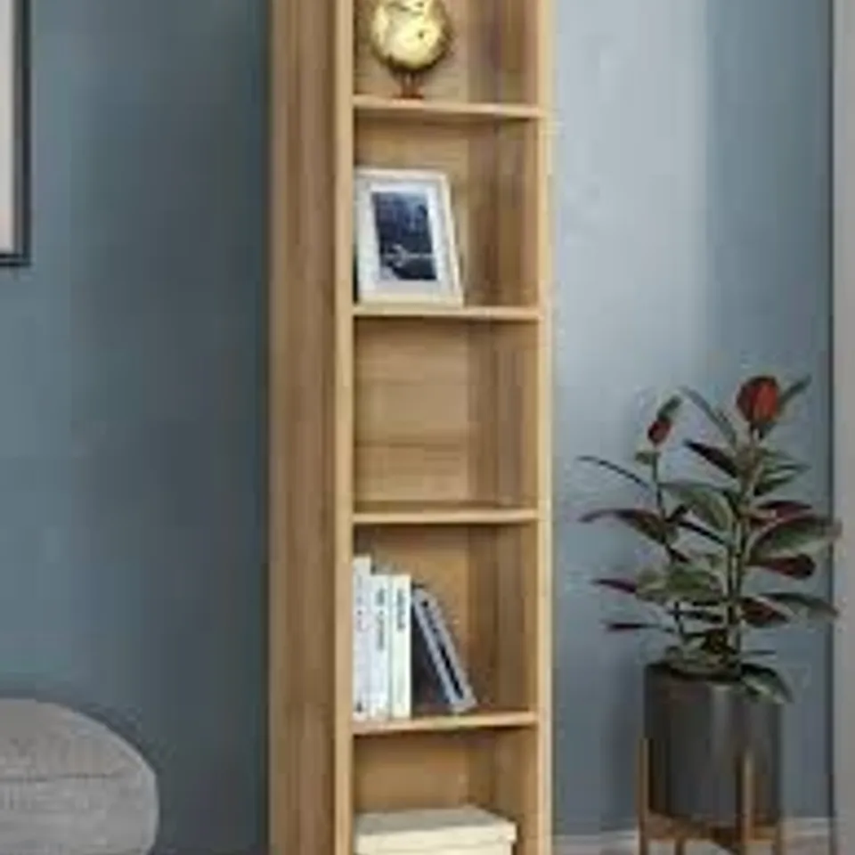 BOXED METRO TALL BOOKCASE IN OAK - 1OF1