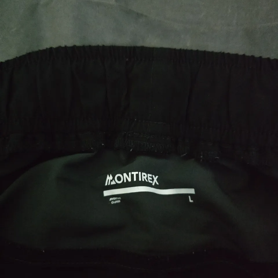MONTIREX WATERPROOF TROUSERS – BLACK – UK LARGE (L)