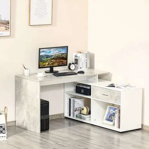 FJORELA L SHAPE COMPUTER DESK