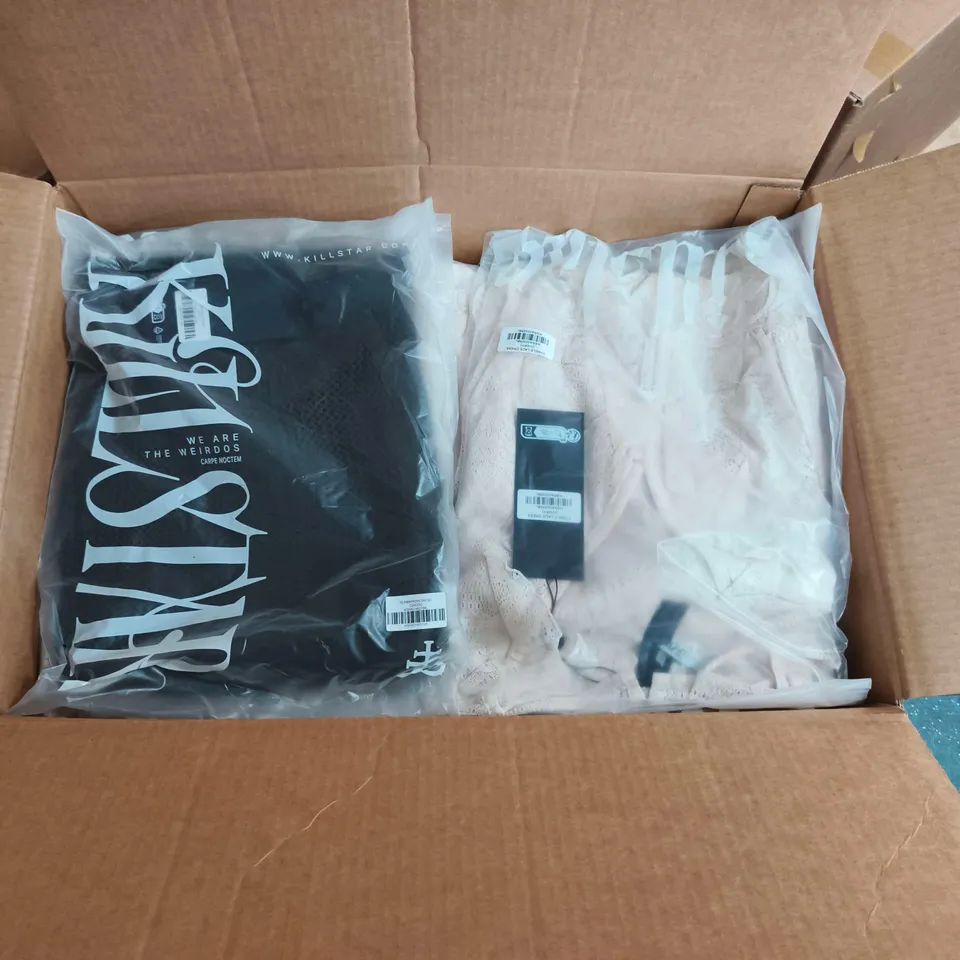 LOT OF APPROXIMATELY 45 BRAND NEW KILLSTAR CLOTHING ITEMS INCLUDES MAINLY CYBELE LACE DRESSES IN IVORY - VARIOUS SIZES