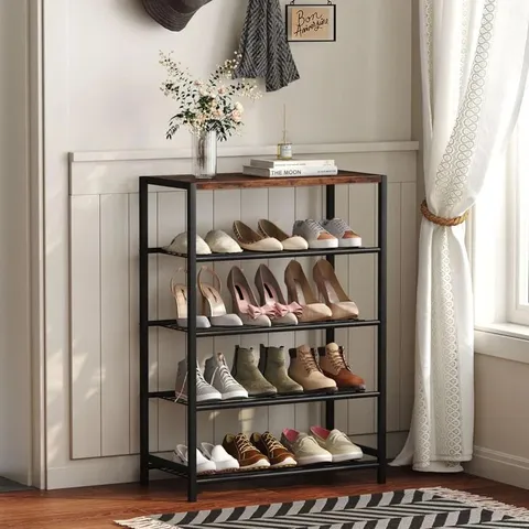 BOXED 12-PAIR SHOE RACK