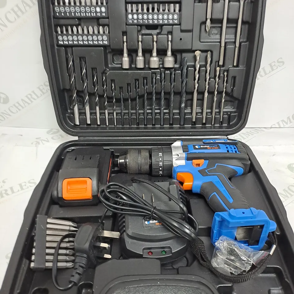 BUILDCRAFT 18V DRILL W/2 BATTERIES & FULL ACCESSORY KIT