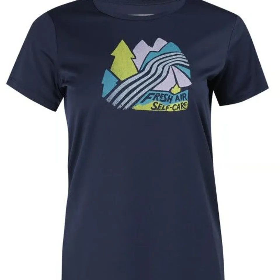 REGATTA WOMENS/LADIES FINGAL VIII SCENERY T-SHIRT (NAVY) SIZE 16