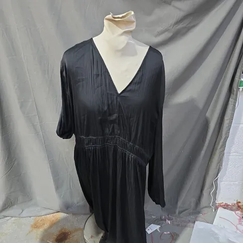 LIVE UNLIMITED PLEATED MIDI DRESS – BLACK, UK 26 (EUR 54)