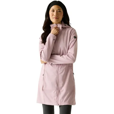 REGATTA WOMENS CARISBROOKE WATERPROOF SOFTSHELL JACKET POWDER LILAC UK 14 TAGGED