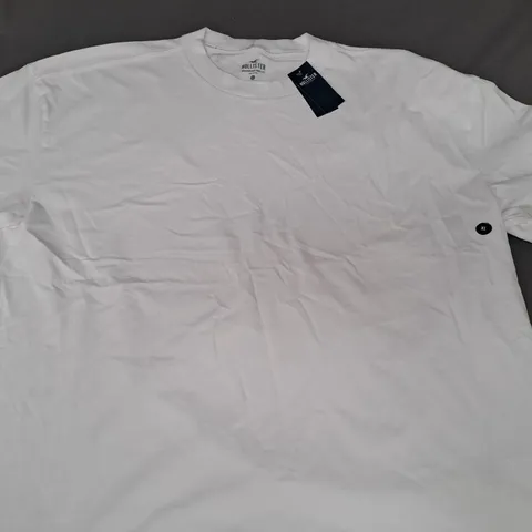 HOLLISTER HEAVYWEIGHT BOXY FIT T-SHIRT IN WHITE SIZE XL