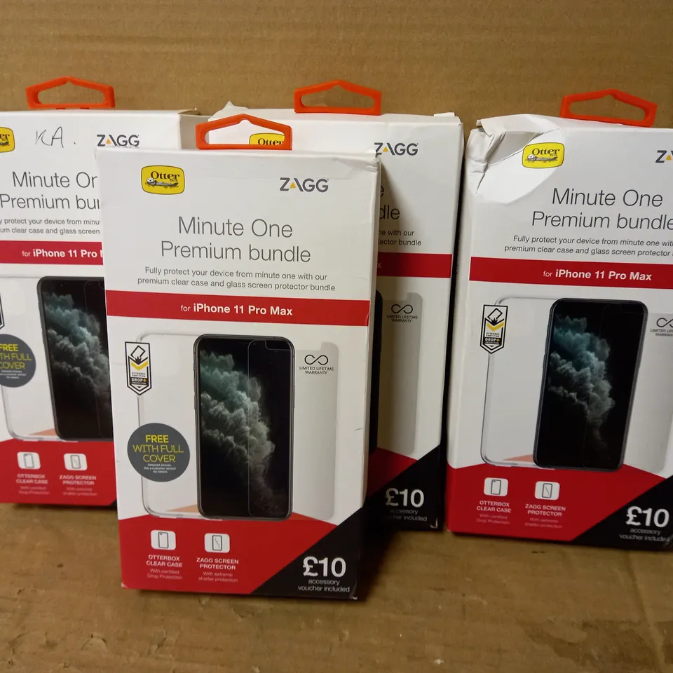 LOT OF 4 MINUTE ONE PREMIUM BUNDLES FOR IPHONE 11 PRO MAX