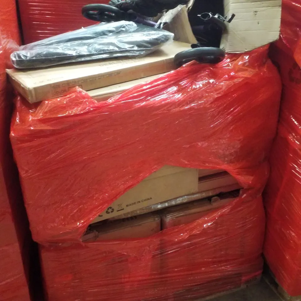 PALLET CONTAINING ASSORTED PRODUCTS INCLUDING BED RAIL, CAT CARRIER & ROLLATOR
