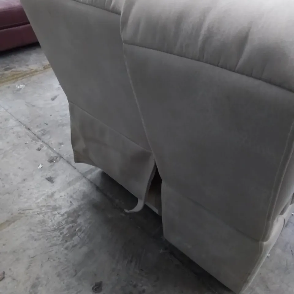 DESIGNER MADRID ARMLESS UNIT NAPPA AIR FABRIC IN BIEGE WITH MATCHING SEAT UNIT